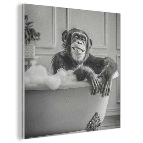 Art muraux feutrée 60x60 cm tableau chimpanzé décoration luxe moderne