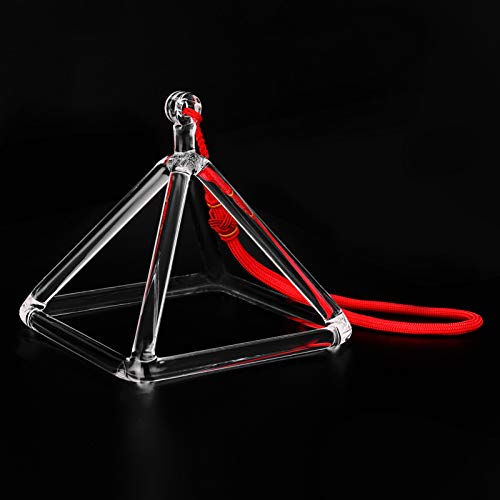 Queenser Material de Cristal Pirâmide Cantante Instrumentos de Percussão Ioga Meditação Ferramenta d