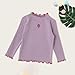 Betadog Boy Girl Base Layer Thermal Shirt Turtleneck Long Sleeve Elastic Casual Undershirts (Purple, 18-24 Months)