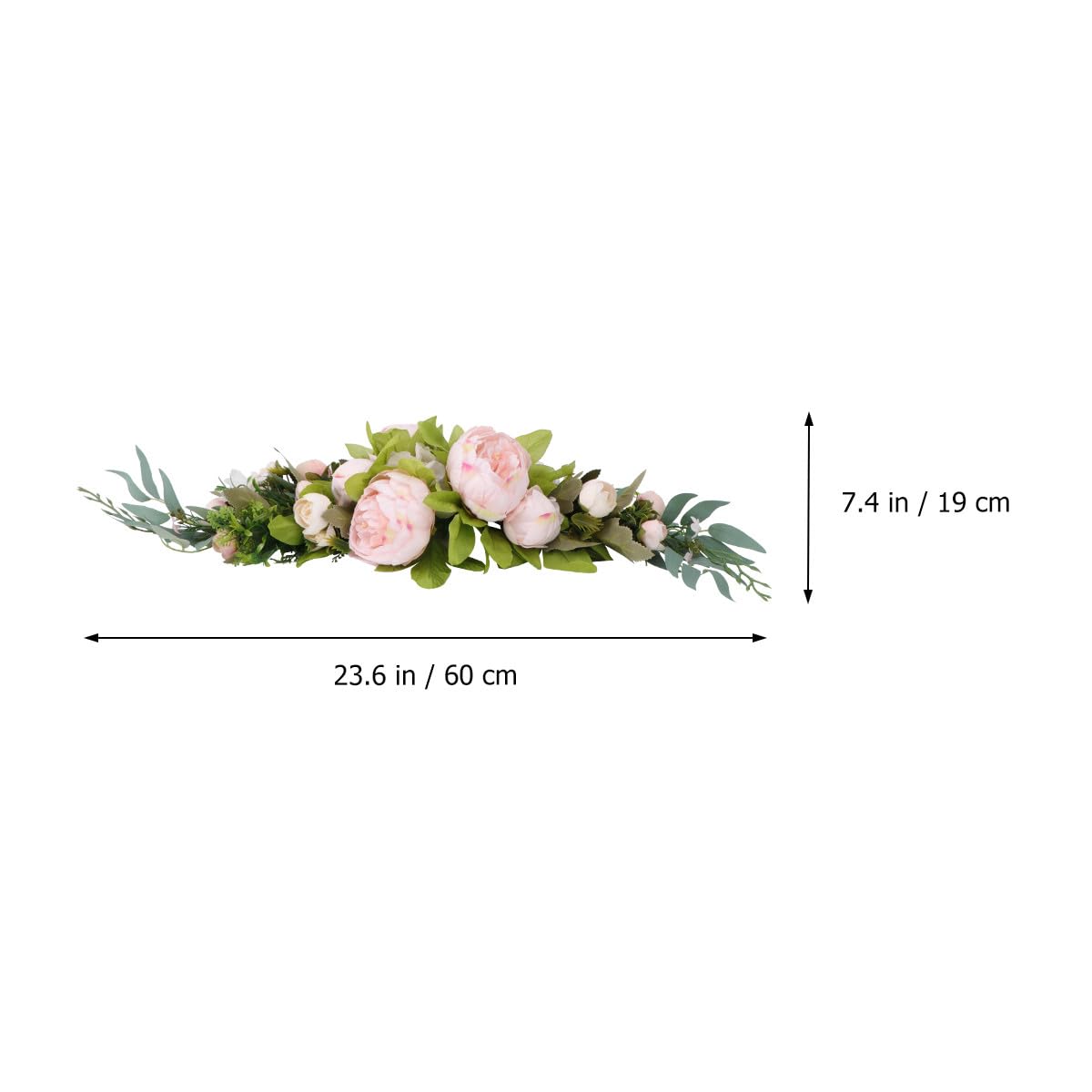 Cabilock Corona Floreale Artificiale Peonia Finta in Plastica, Decorazione Raffinata e Semplice per Porta, per Matrimonio e Atmosfera Primaverile