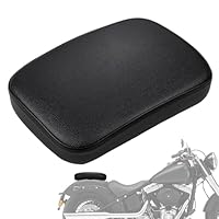 Motorrad Sozius Sitzpad, Sitzkissen Sozius mit 8 Saugnäpfen Rücksitz Beifahrersitzpolster für Cruiser Chopper Custom XL883 XL1200 X48 X72-Schwarz