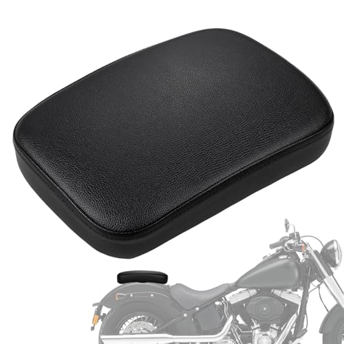 Coussin Moto Passager,Moto Coussin Passager Avec 8 Ventouses Selle Passager Arrière Selle Solo Pour Custom Chopper Cruiser XL883 XL1200 X48 X72-Noir