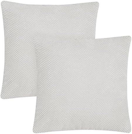 Amazon Brand - Umi Corduroy Granule Velvet Throw Cushion Covers Square Pillow Case Velvet for Chair Decoration Pink 40 x 40 cm Set of 2