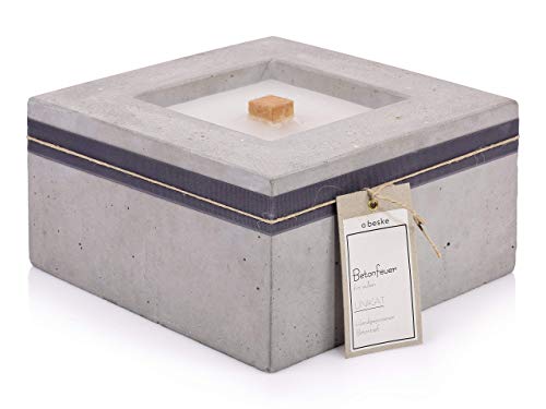 Beske-Betonfeuer mit ‚Dauerdocht‘ | Größe 24x24x13 | Wiederbefüllbare Gartenfackel | ‚Unendliche‘ Brenndauer durch umweltfreundliches Recycling von Kerzenwachs - 3