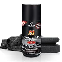 autopflege Auto Kunststoffpflege Set für Innen und Außen | Dr. Wack A1 Kunststoff Tiefenpfleger Matt 250ml + Auftragsschwamm + Poliertuch | Für Intensive Farbauffrischung & Pflege – Ansicht 1