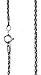 Kiss of Leather Schwarz-Silberne Kette aus 925 Sterling Silber, ca. 1.5 mm dick, ca. 45-65 cm lang. (45)