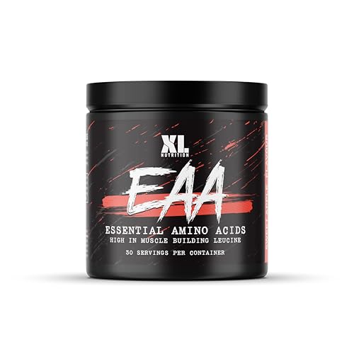 XL Nutrition EAA 375g Amino Acid Supplements - 8g EAA Amino Acids & 6g BCAAs for Muscle Growth, Recovery & Hydration - Vegan, Zero Sugar, Gluten-Free - 30 Servings (375g, Sweet Apple)