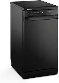 Electrolux Lava-Louças de Piso Preto 44,8 x 60 x 84,5 cm 10 Serviços com Programa Lava e Seca, Higienização a 70°C e Display Digital LP10E