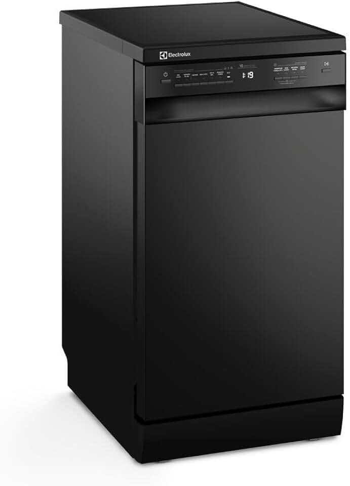 Electrolux Lava-Louças de Piso Preto 44,8 x 60 x 84,5 cm 10 Serviços com Programa Lava e Seca, Higienização a 70°C e Display Digital LP10E