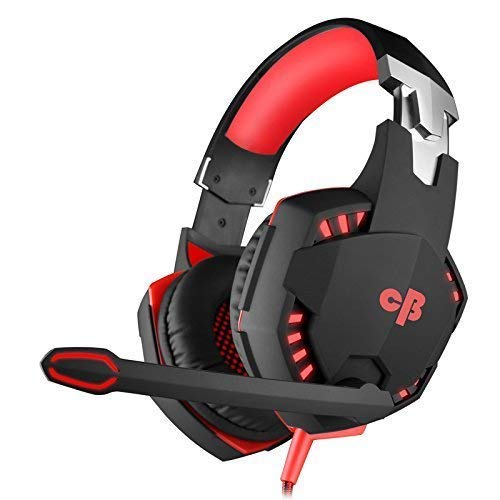 Image of (Refurbished) Cosmic Byte Kotion Each Over the Ear Headsets with Mic & LED - G2000 Edition (Red, Rubberized Texture)