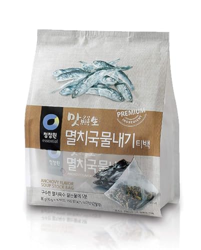 Chung Jung One anchovy stock Broth 80gram (10gram x 8), Product of Korea 청정원 맛선생 멸치국물내기
