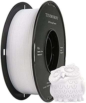 PLA Filament 1.75mm 1kg, TINMORRY 3D Printer Filament, 1 Spool, Cool White