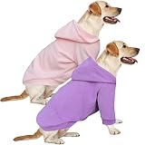HuaLiSiJi Sudadera Con Capucha para Perros - Jersey Pequeño, Cálido y Ligero, Textura Suave, Fácil de Usar, Color Brillante (5XL, Rosa+Morado)