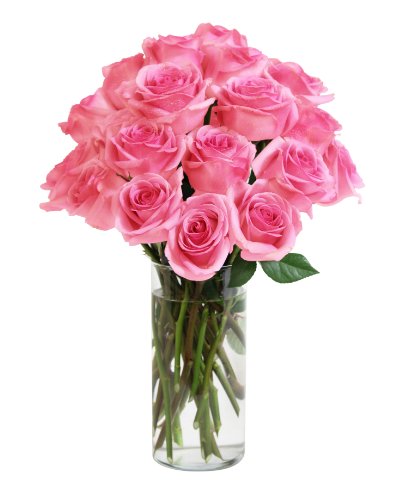 KaBloom-24 Pink Rose Bouquet, Flowers for Valentine, Mother's Day