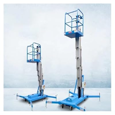 Plataforma elevadora eléctrica de elevación personal, andamio de un solo mástil de aleación de aluminio, capacidad de 0,5 toneladas, ideal para construcción y mantenimiento, opciones de altura de 6 m