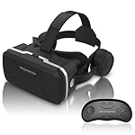 VR Headset for iPhone & Android Phone, HD 3D Virtual Reality Headset with Remote Controller, Kids & Adults Adjustable VR Glasses for Movies, Games, Phone Compatible 4.7-7 inch