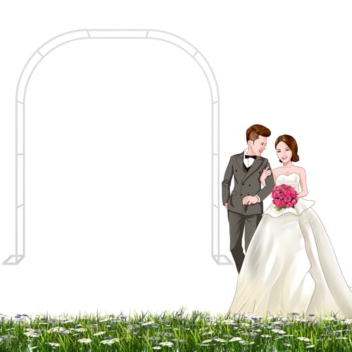 Arche de jardin en métal blanc grand format support pour plantes grimpantes