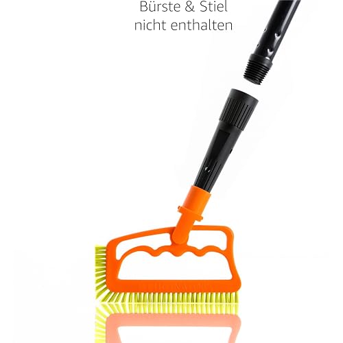 FUGINATOR® EU-Adapter in orange für den Fuginator – Vereinfachte Fugenreinigung Dank dem Adapter. Passend für Besen- und Bodenwischerstiele. Hilfe zur Fugenreinigung in Bad, WC, Küche, Dusche usw.