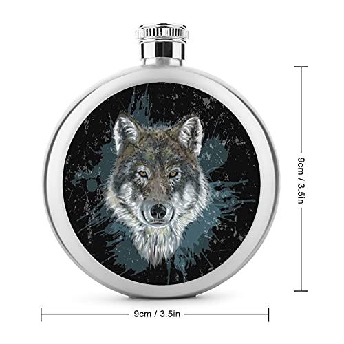 Liquor Hip Flask Wolf Flagon Stainless Steel Pocket Drinking Flask Whiskey Flask For Men And Women Festival Gift #TOP1