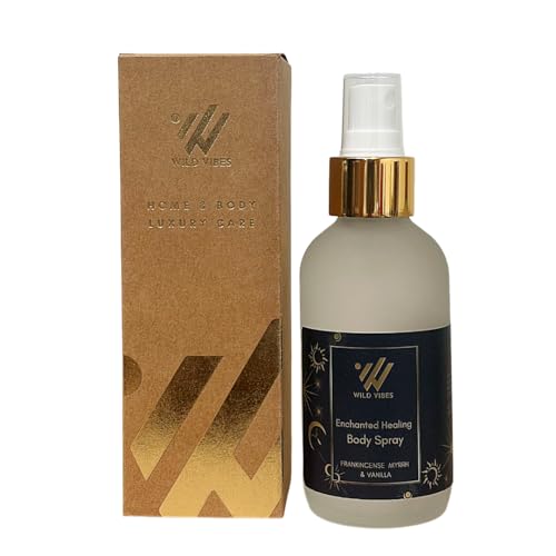 Wild Vibes Enchanted Healing (Frankincense) Body &amp; Room Spray - Aromatherapy for Balance, Cleansing &amp; Meditation with Frankincense Essential Oil. Body, Room &amp; Linen Safe 4oz