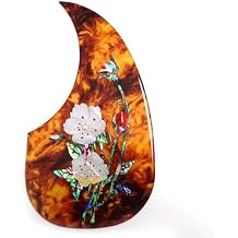 Acoustic Guitar Pickguard for Martin D45 2MM Thick Scratch Plate, Self-Adhesive Scratch Guard, Universal Fit for Gibson, Taylor, Martin, 38-41 Inch Guitars, 9 Vibrant Colors, 3D Design SN02