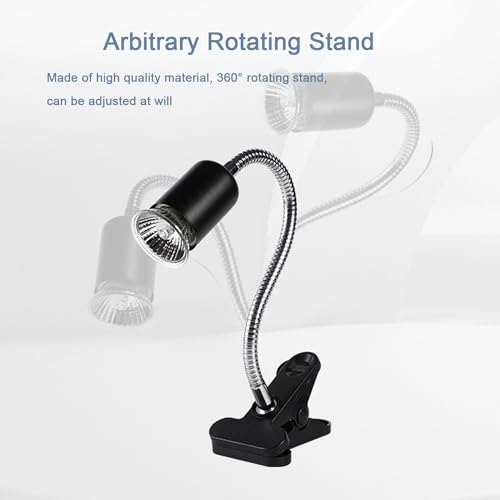 Heat lamp for reptiles，UVA UVB Turtle Heating Lamp with Two Heat Bulbs, Turtle Basking Light with 360° Rotatable Hose & Clamp & Adjustable Switch for Bearded Dragon Reptiles Turtle Lizard Snake by ANUOYE - Used condition - Image 6