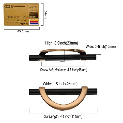 Amerdeco 10 Pack Black Brushed Gold Cabinet Pulls 3.75 Inch(96MM) Hole Centers Kitchen Cabinet Handles Hardware Kitchen Handles for Cabinets Cupboard Handles Drawer Pulls… by Amerdeco - Image 6