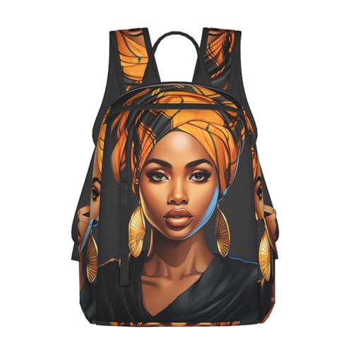 DXTKWL Backpack for Women Men African Women Travel Lightweight Laptop Backpack Casual Daypack Hiking Backpack Purse