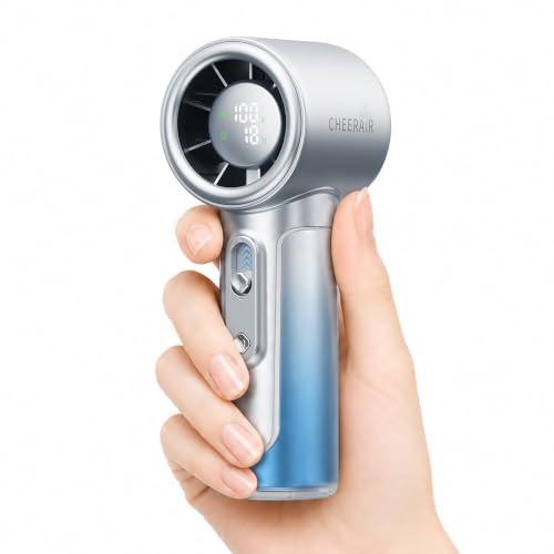 CHEERAIR US Handheld Portable Fan, 5000mAh Rechargeable Powerful Mini
