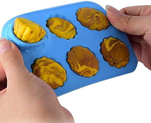 Miniatura 5 de LASSUM 2 moldes de silicona de grado alimenticio, 6 cavidades, moldes hechos a mano para pasteles, chocolate, gelatina, pudín, postre