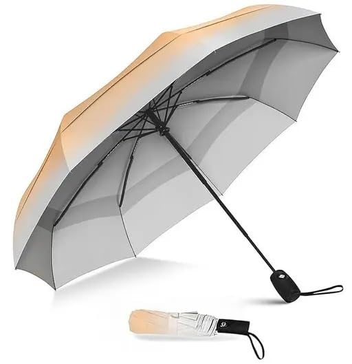 Cloudsell Umbrella, Windproof Umbrella for Rain, UV Sun Protection, 3 Folding with Double Color - Auto Open Close Umbrellas for Men, Women, Travel, Outdoor (Mint Green) 4