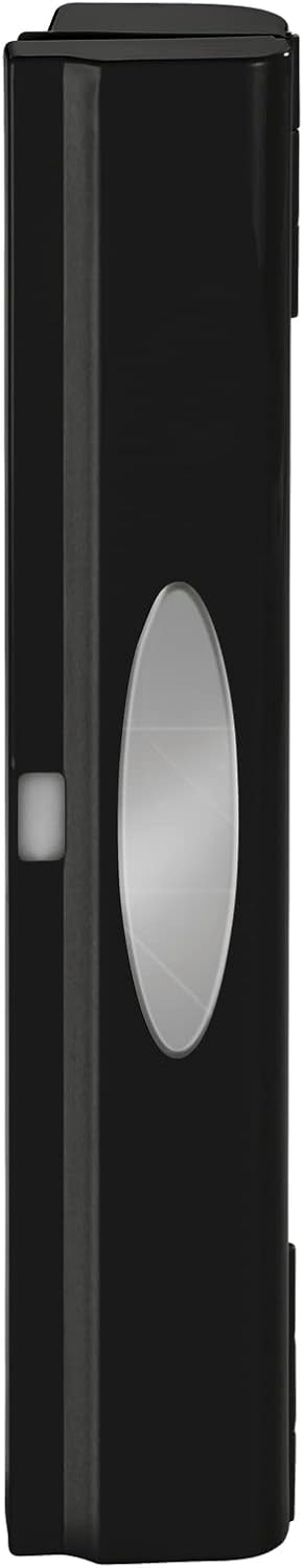 WENKO Refillable Aluminum Foil Organization and Storage, Foil and Plastic Wrap Dispenser with Slide Cutter for Kitchen Organization, Cling Film Holder, 14.96 x 2.05 x 2.64 in, Black Plastic