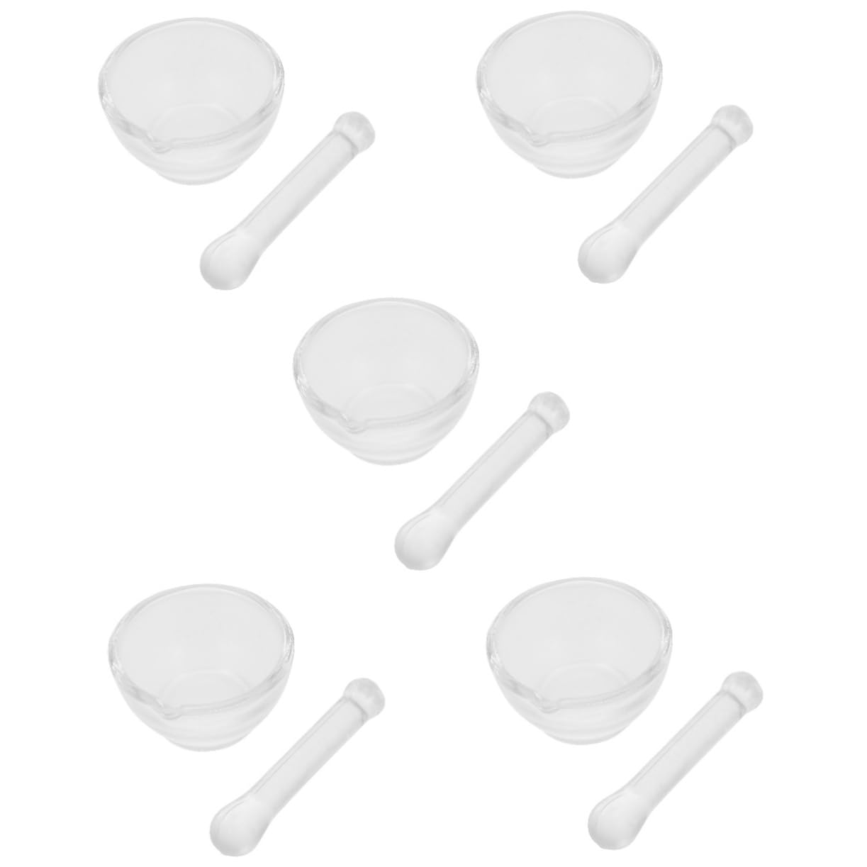 Homoyoyo Sets Grinder Pestle Set Glass Pestle Bowl for Sturdy and Easy to Clean