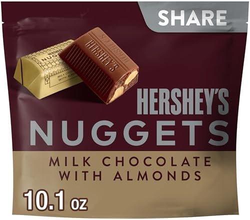 Amazon.com : HERSHEY'S NUGGETS Milk Chocolate with Almonds Candy Share Pack, 10.1 oz