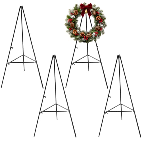 4 Pcs Christmas Wreath Stands for Cemetery,Metal Wreath Stand Holder-36 In by FULAIERGD - Used condition - US$53.93