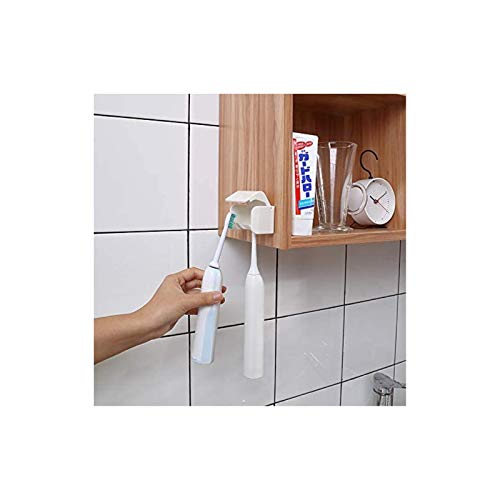 Anngy Toothbrush Holder With Cover, Dustproof Wall Mounted Self Adhesive Electric Toothbrush Storage Organizer Rack(White, Set Of 2) #TOP1