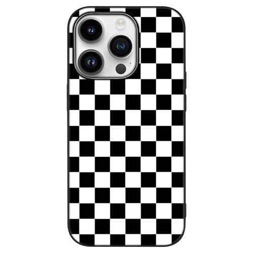 Coque iPhone 14 Pro à carreaux antidérapante idéale pour le bureau