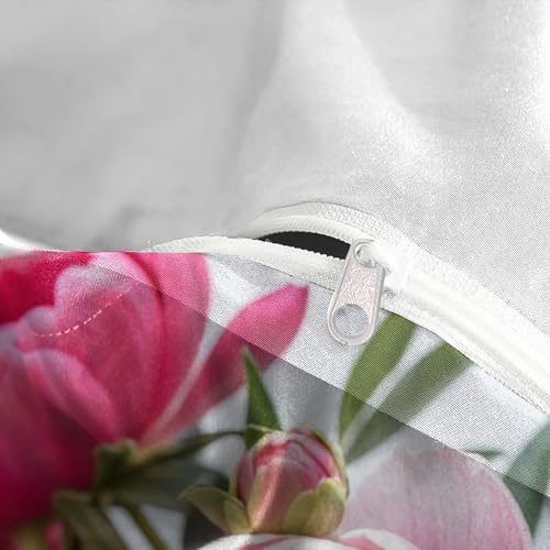 Parure de lit king marbre rose design luxe moderne 220x240cm - 8
