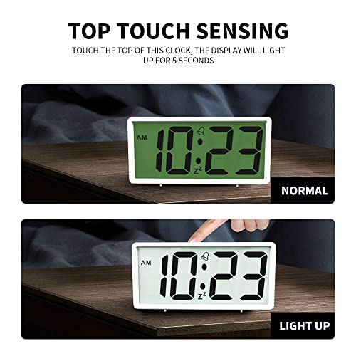 Battery Operated Lcd Digital Alarm Clock With Night Light, Snooze, 12/24Hr Switchable, Easy To Use For Bedrooms #TOP2