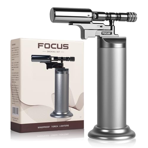 FOCUS Refillable Butane Torch Lighter with Adjustable Flame