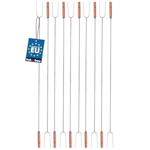 KOTARBAU® 10er Set Grillspieße - Lagerfeuer Spieße lang - Grillgabel - Camping Grill – 120 cm – Würstchenstecker – Feuergabel – Grillgabeln