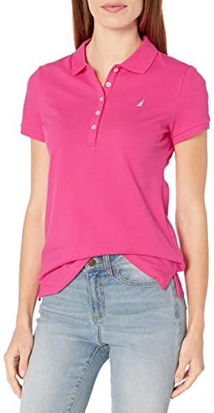 Nautica Polo Femme 100% Coton à Manches Courtes Leis Pink