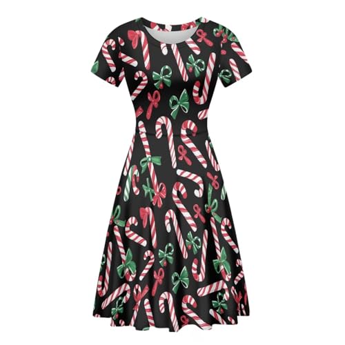 Image of AFPANQZ Womens Casual Summer Lightweight Vintage Dress Short Sleeve Midi Dress Knee-Long Luxury Formal Dress