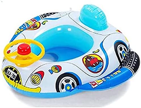 Inflatable Car Baby Kids Toddler Safety Swimming Pool Float Seat Boat Ring Wheel