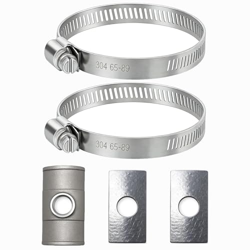 60012 Oxygen Sensor Bung Kit with M18 × 1.5 Thread Stainless Steel Exhaust Pipe Clamp & Gasket o2 Sensor Adapter Kit for Car Electronic Fuel Injection Air and Fuel Ratio Gauge Systems