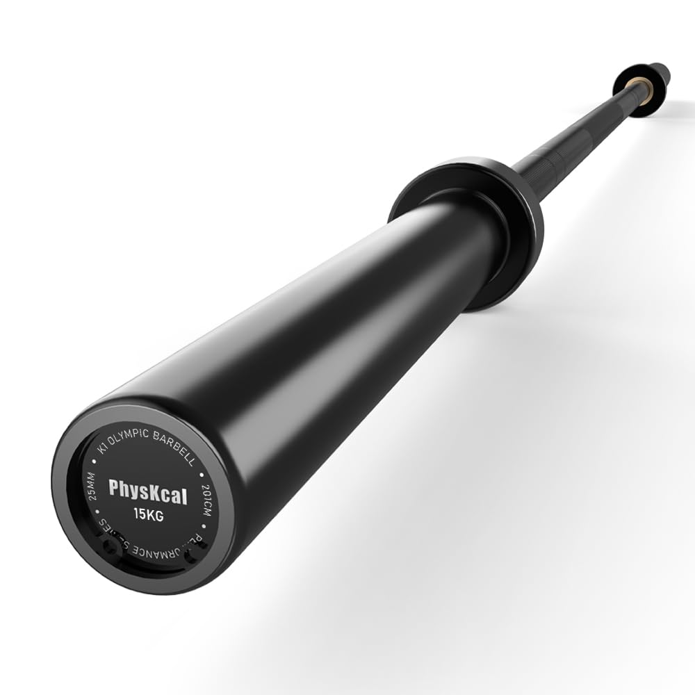 PhysKcal Olympia Langhantelstange 50mm | 20kg, 220cm | Weightlifting und Powerlifting Langhantel Profi Allrounder Langhantel