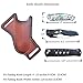 Leather Folding Knife Sheath for Belt, Horizontal Carry Brown Knife Sheaths for 4'' - 5'' Pocket Knives, Knife Holder Compact Draw Knifes Carrier EDC Tools Holster Knife Case COHOMELARS