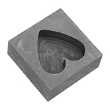 AUTSUPPL Stampo in Grafite Forma di Cuore per Resistente e Durevole Conduttività Termica Elevata per Fusione Oro Argento Rame Ottimale Piccolo e Compatto per Laboratorio e Formazione immagine