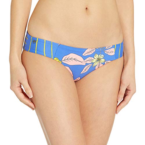 Maaji Women's Sublime Reversible Signature Cut Bikini Bottom Swimsuit, Maris Blue Floral, Large