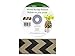 FloraCraft Wired Burlap Ribbon, 2.5-Inch Wide by 5-Yard Length, Chevron Print, Black